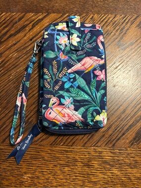 Vera Bradley Flamingo Garden Wristlet Phone Wallet